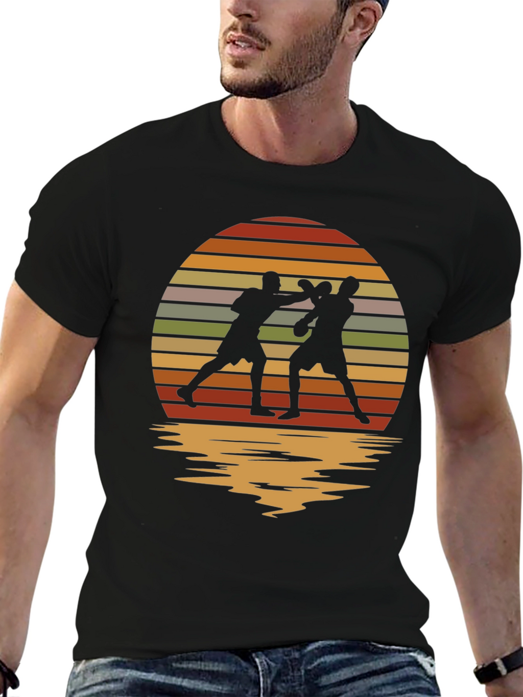 Retro Sunset Boxing T-Shirt