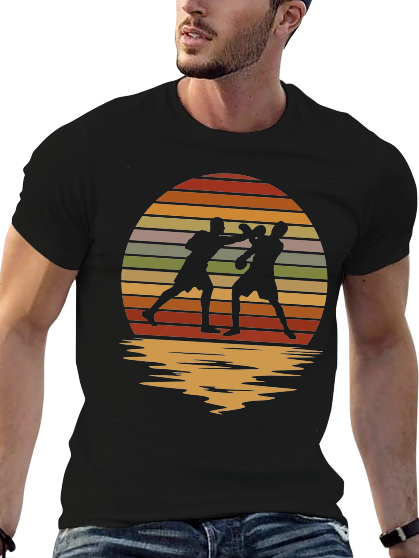 Retro Sunset Boxing T-Shirt