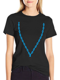 Blue Chain Graphic Tee - Stylish Casual Wear