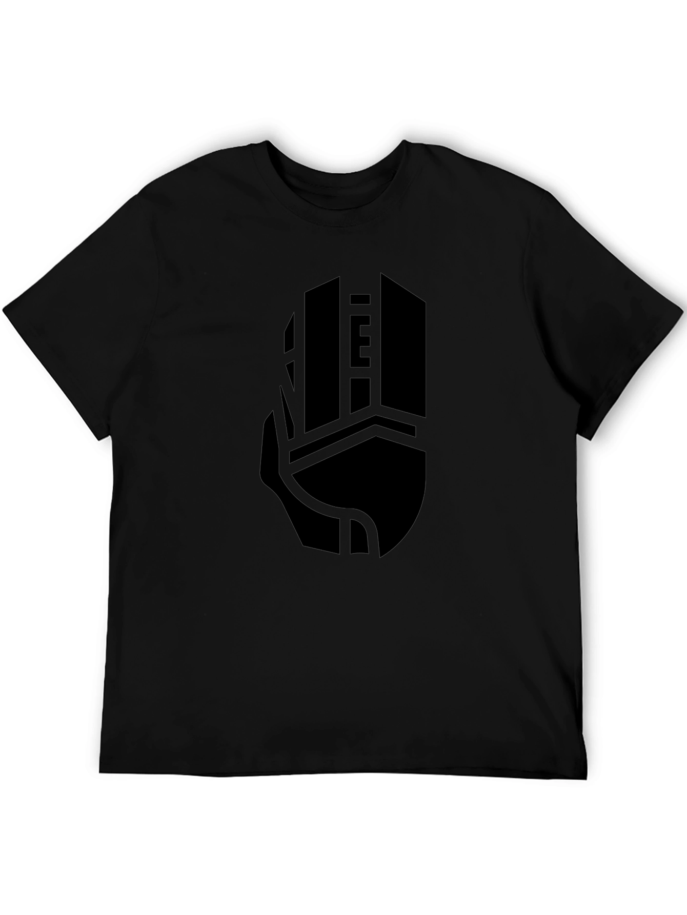 Geometric Skyscraper Graphic Tee - Modern Black T-Shirt