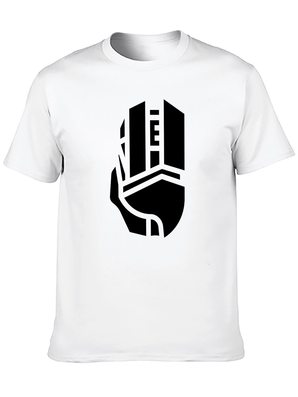 Geometric Skyscraper Graphic Tee - Modern Black T-Shirt