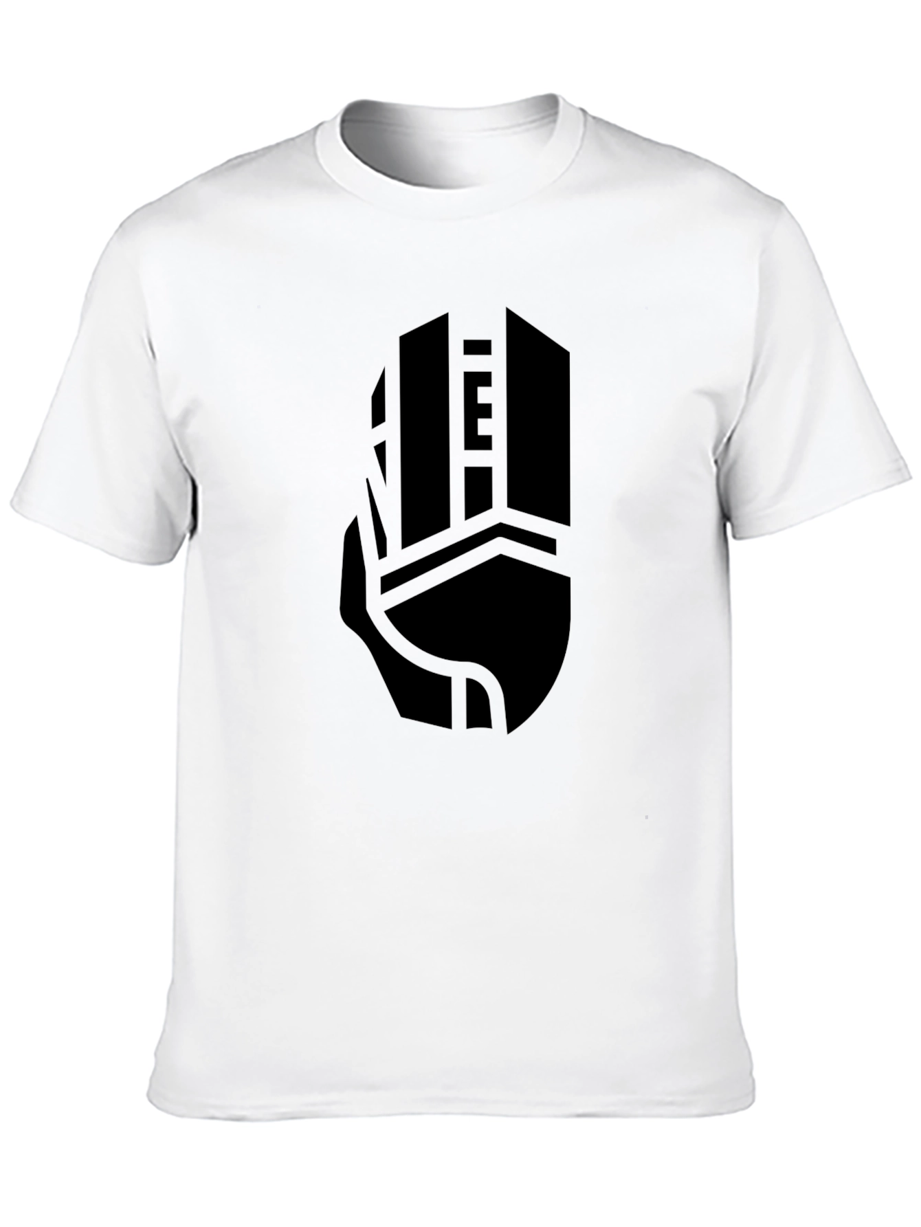 Geometric Skyscraper Graphic Tee - Modern Black T-Shirt