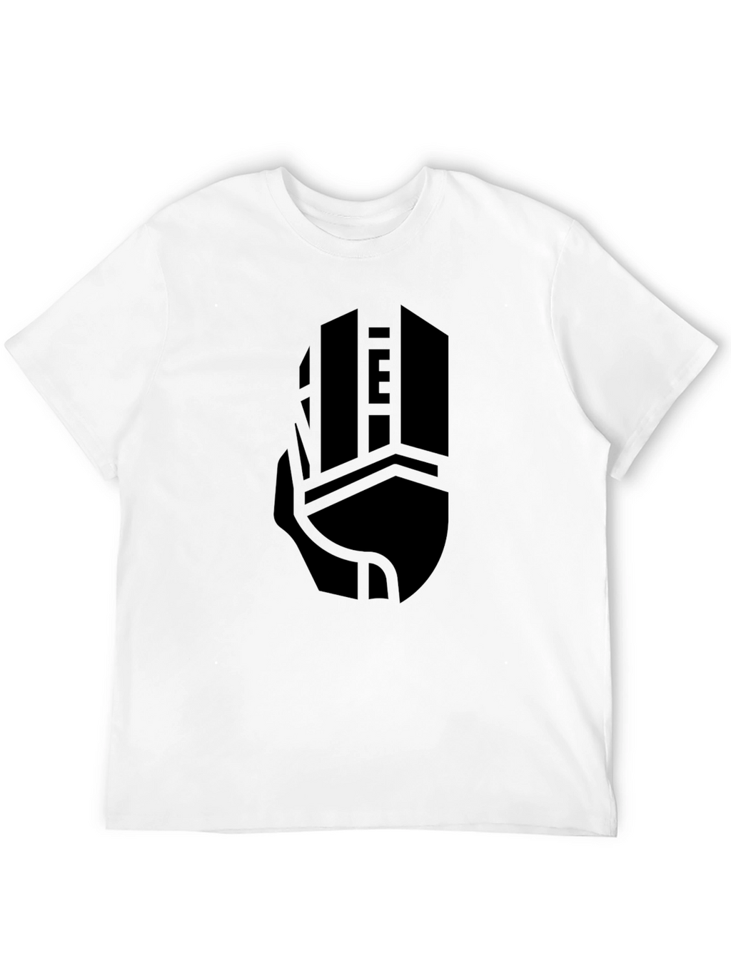 Geometric Skyscraper Graphic Tee - Modern Black T-Shirt