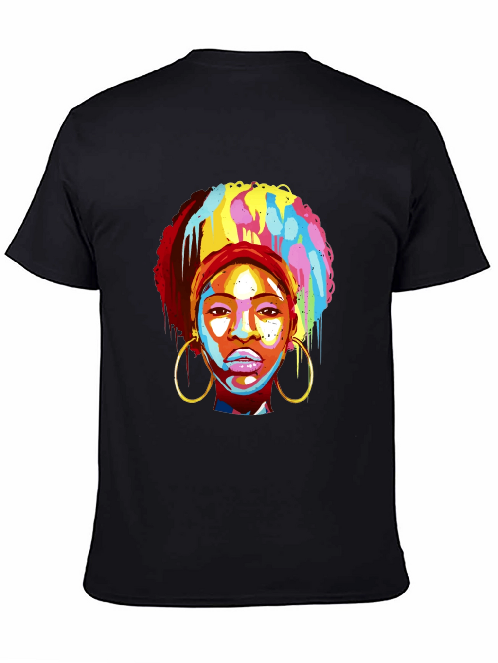Afro Pop Art Tee - Vibrant Graphic Print