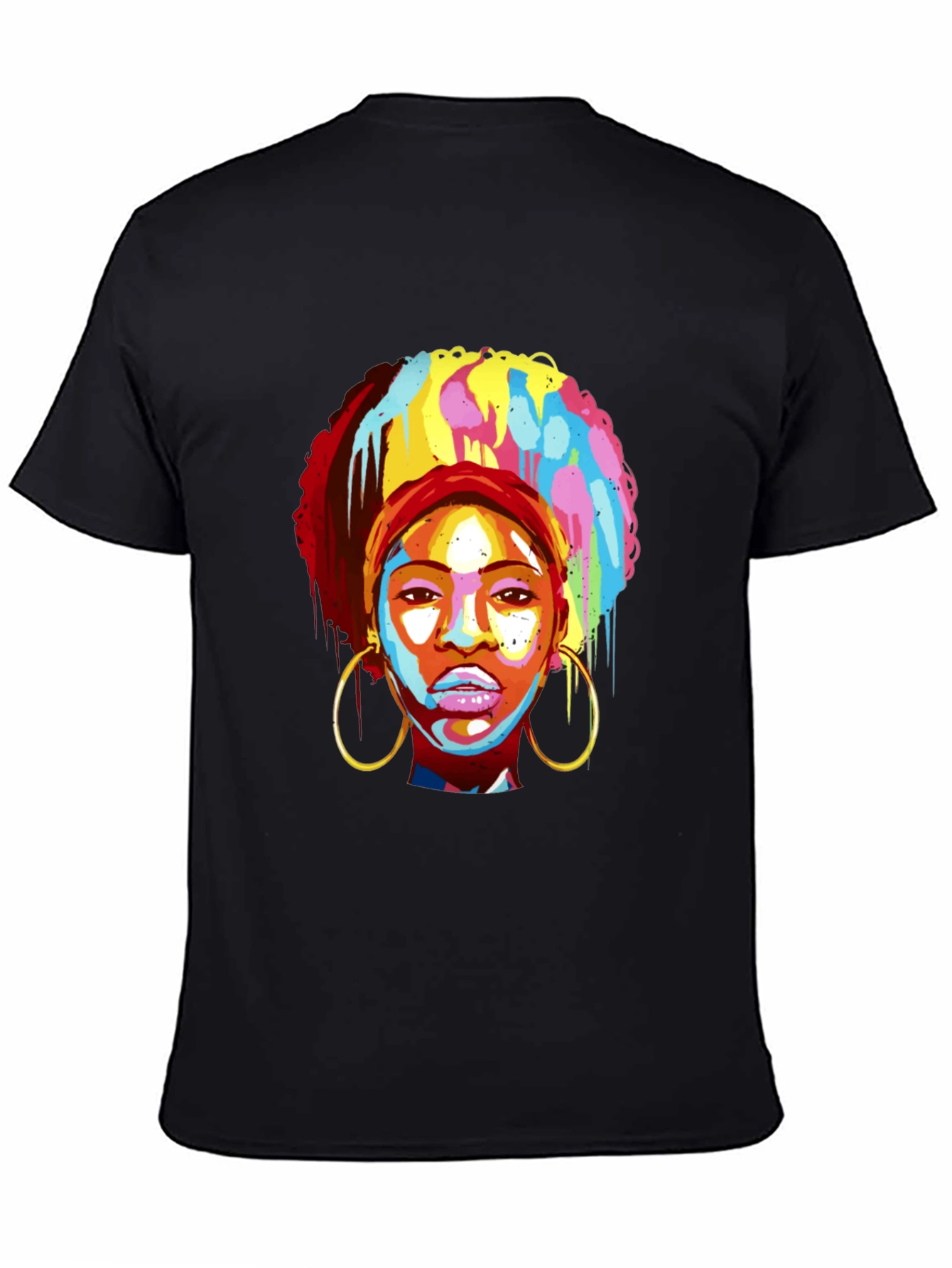 Afro Pop Art Tee - Vibrant Graphic Print