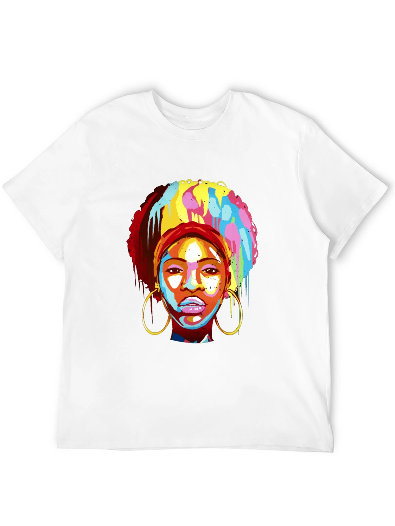Afro Pop Art Tee - Vibrant Graphic Print