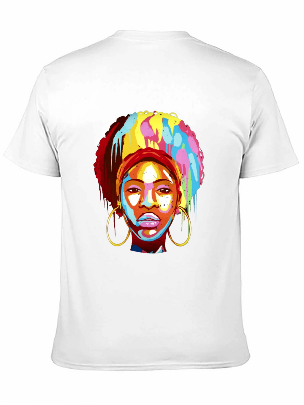 Afro Pop Art Tee - Vibrant Graphic Print