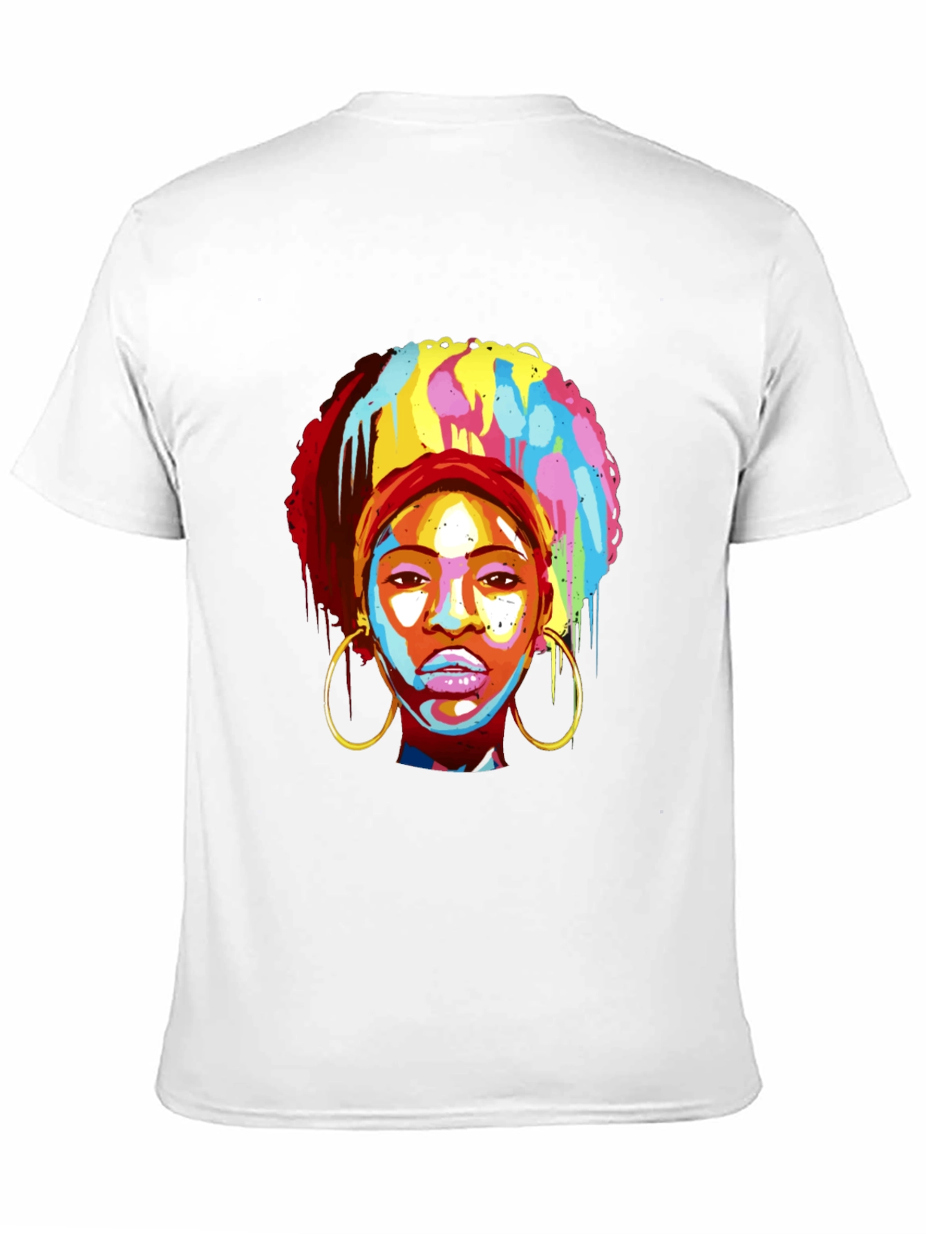 Afro Pop Art Tee - Vibrant Graphic Print