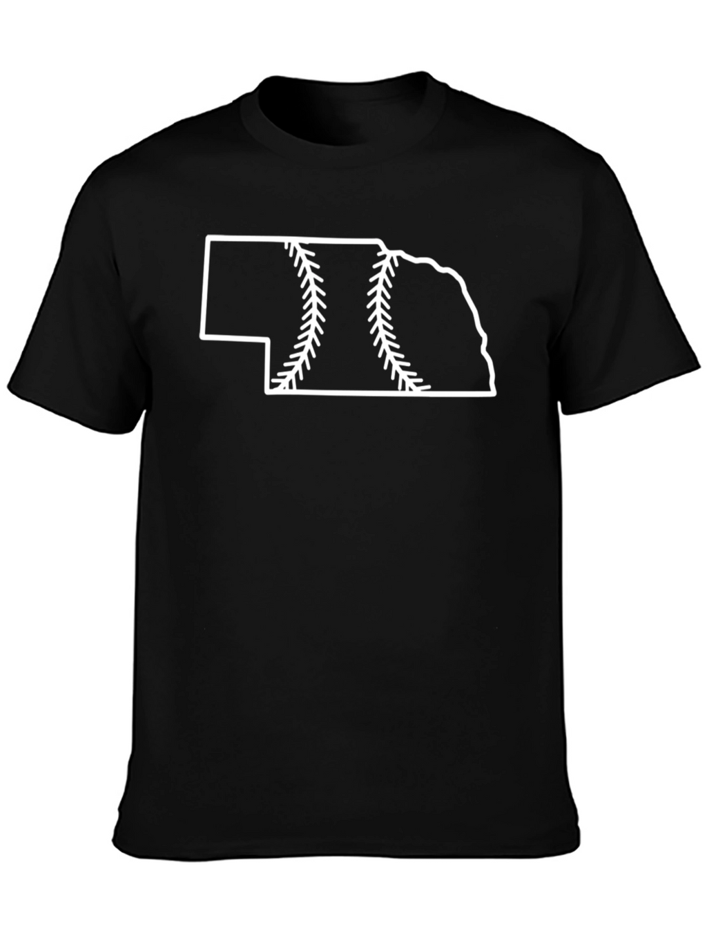 Nebraska Baseball State Outline T-Shirt