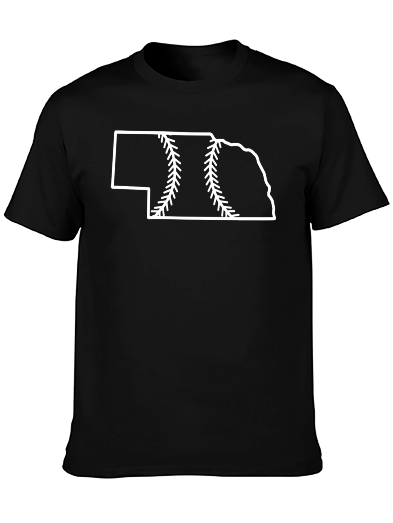 Nebraska Baseball State Outline T-Shirt