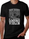 Proud Parents of a Violinist Daughter Graphic Tee