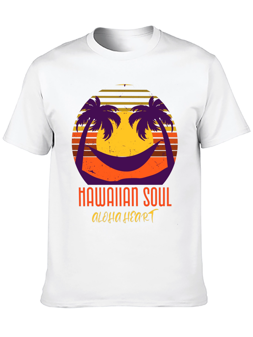 Hawaiian Soul Aloha Heart T-Shirt Retro Sunset