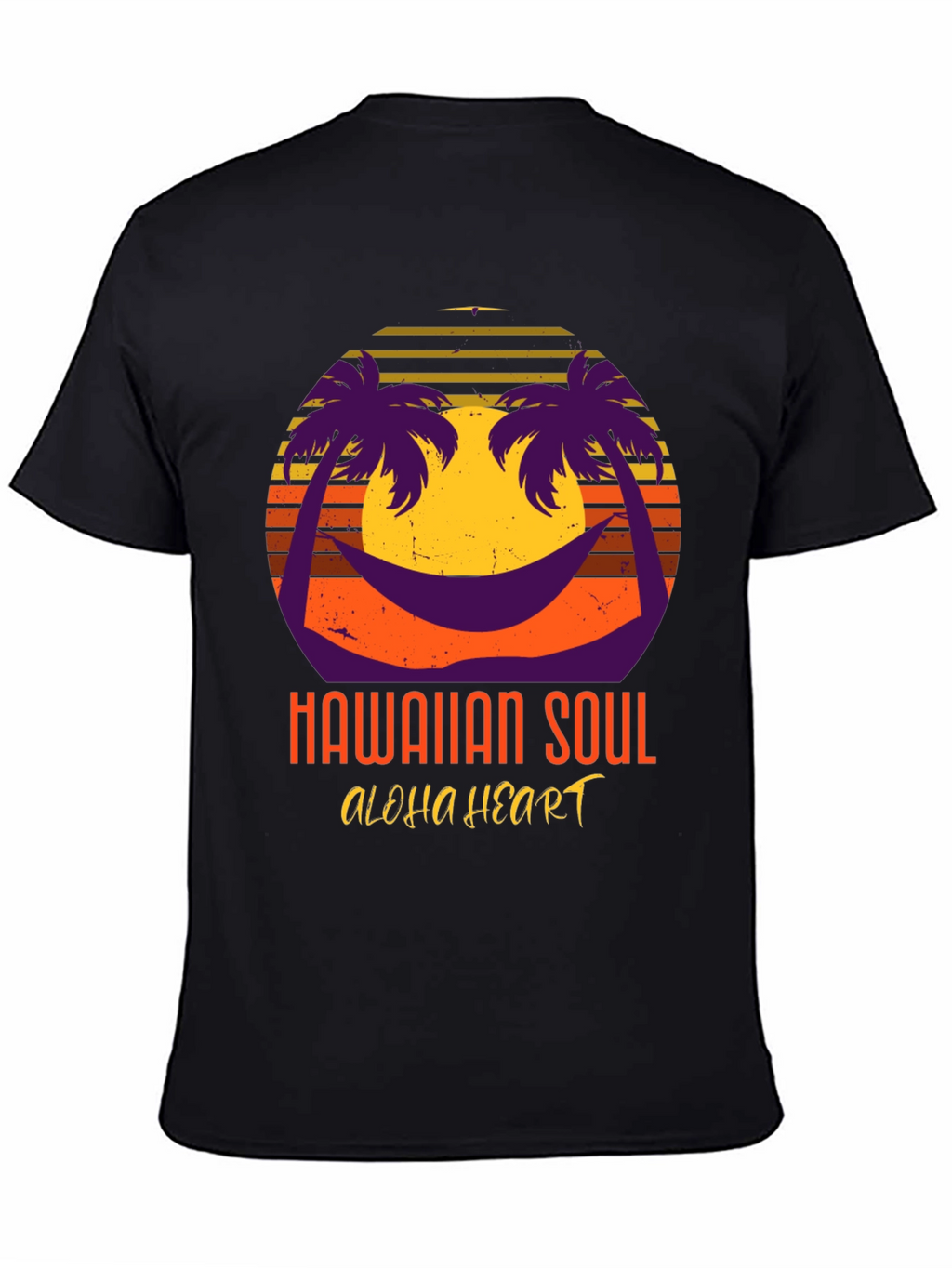 Hawaiian Soul Aloha Heart T-Shirt Retro Sunset