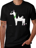 Vegan Cow Graphic T-Shirt - Black Cotton Tee