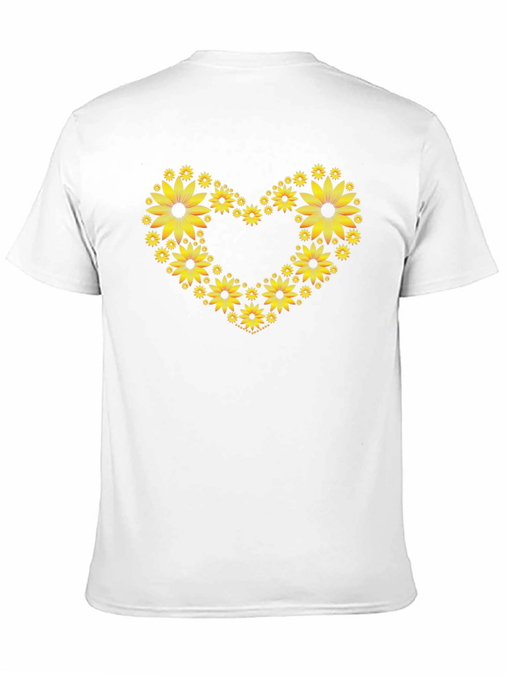 Sunflower Heart Graphic Tee - Black