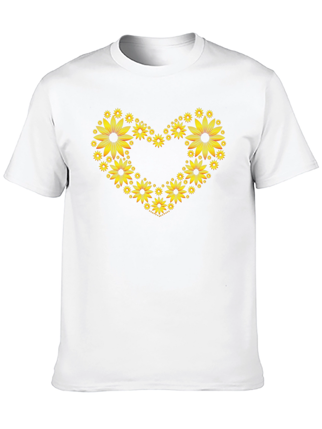 Sunflower Heart Graphic Tee - Black