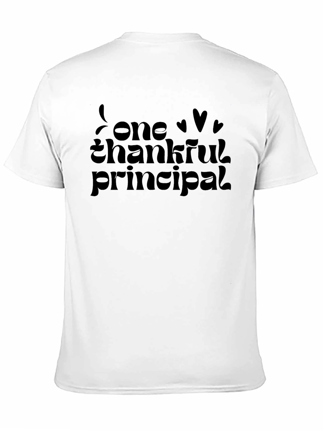 Thankful Principal T-Shirt - Black Crew Neck Tee