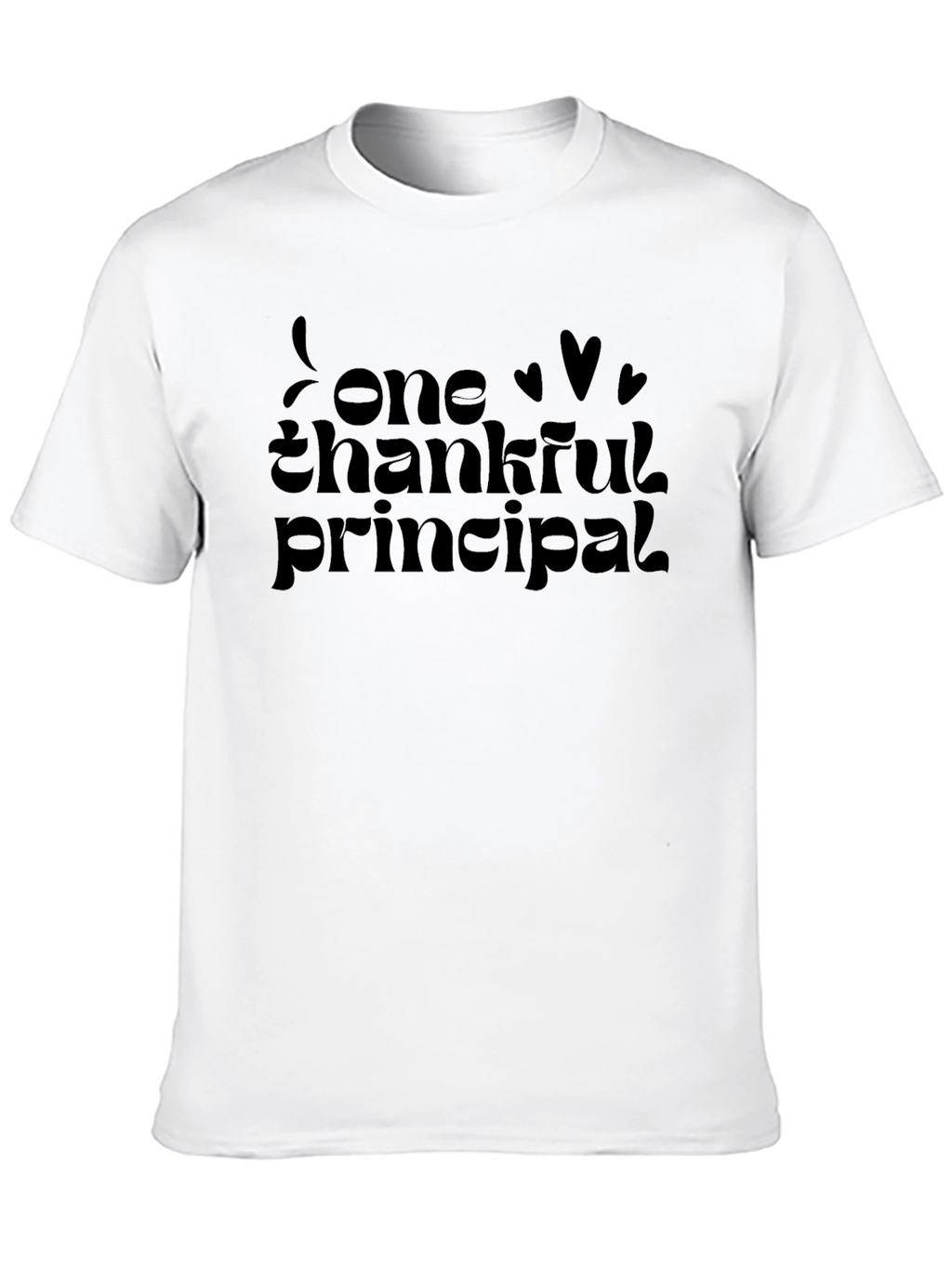 Thankful Principal T-Shirt - Black Crew Neck Tee