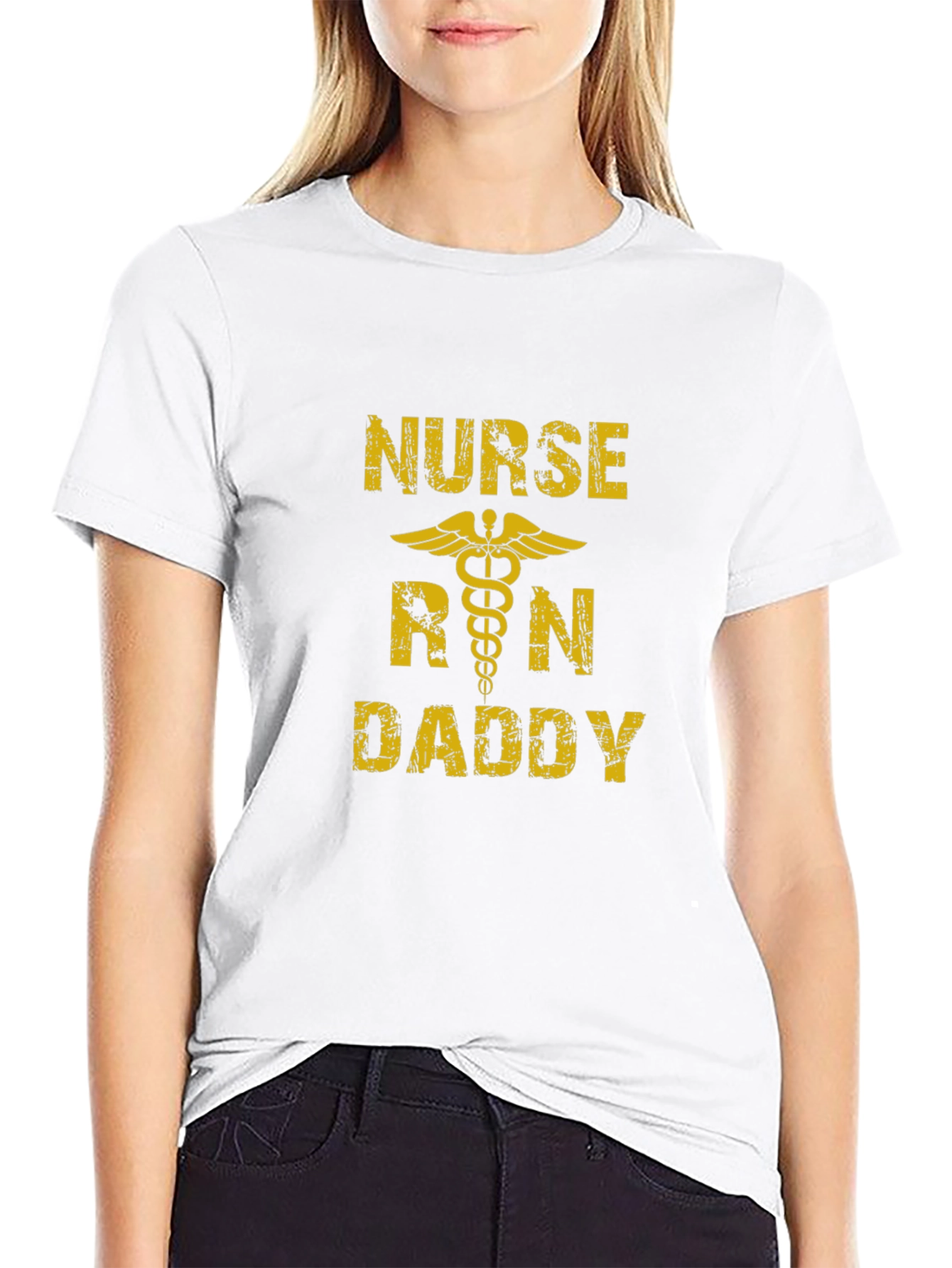 Nurse RN Daddy Black T-Shirt
