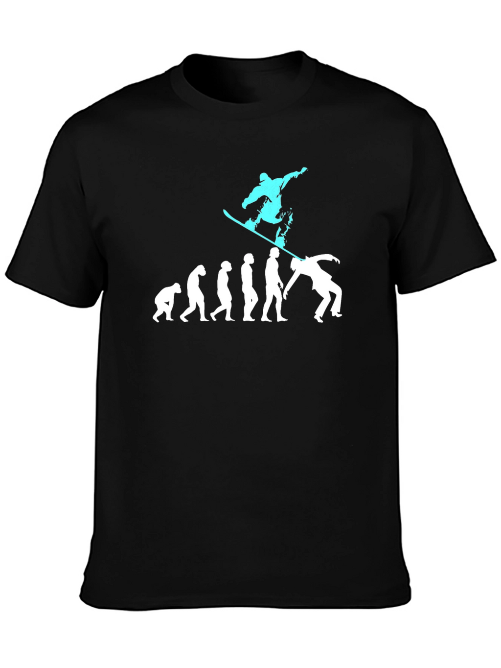 Snowboarding Evolution Graphic T-Shirt - Black
