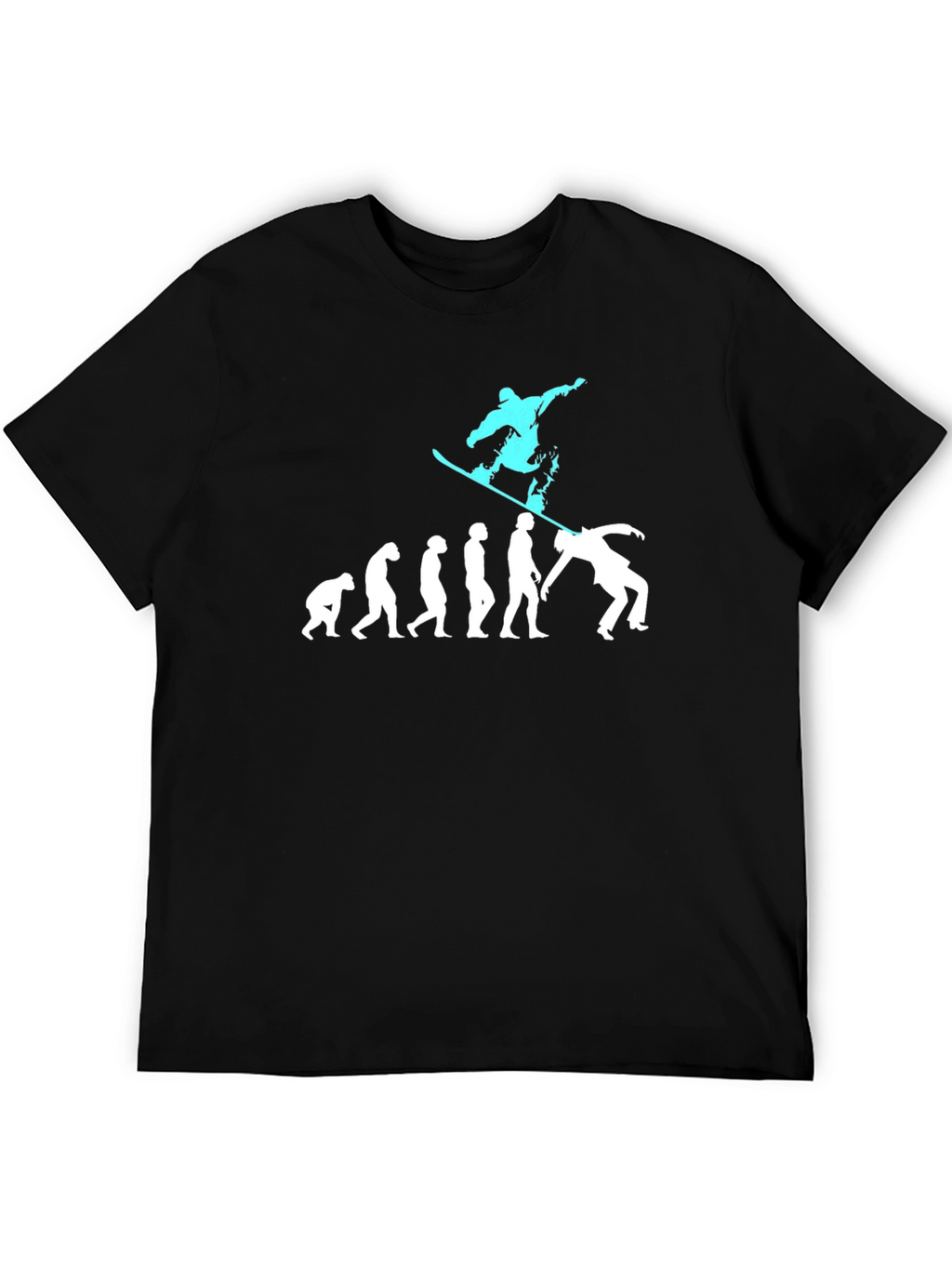 Snowboarding Evolution Graphic T-Shirt - Black