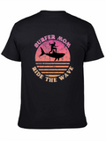 Surfer Mom Shark Ride the Wave Tee