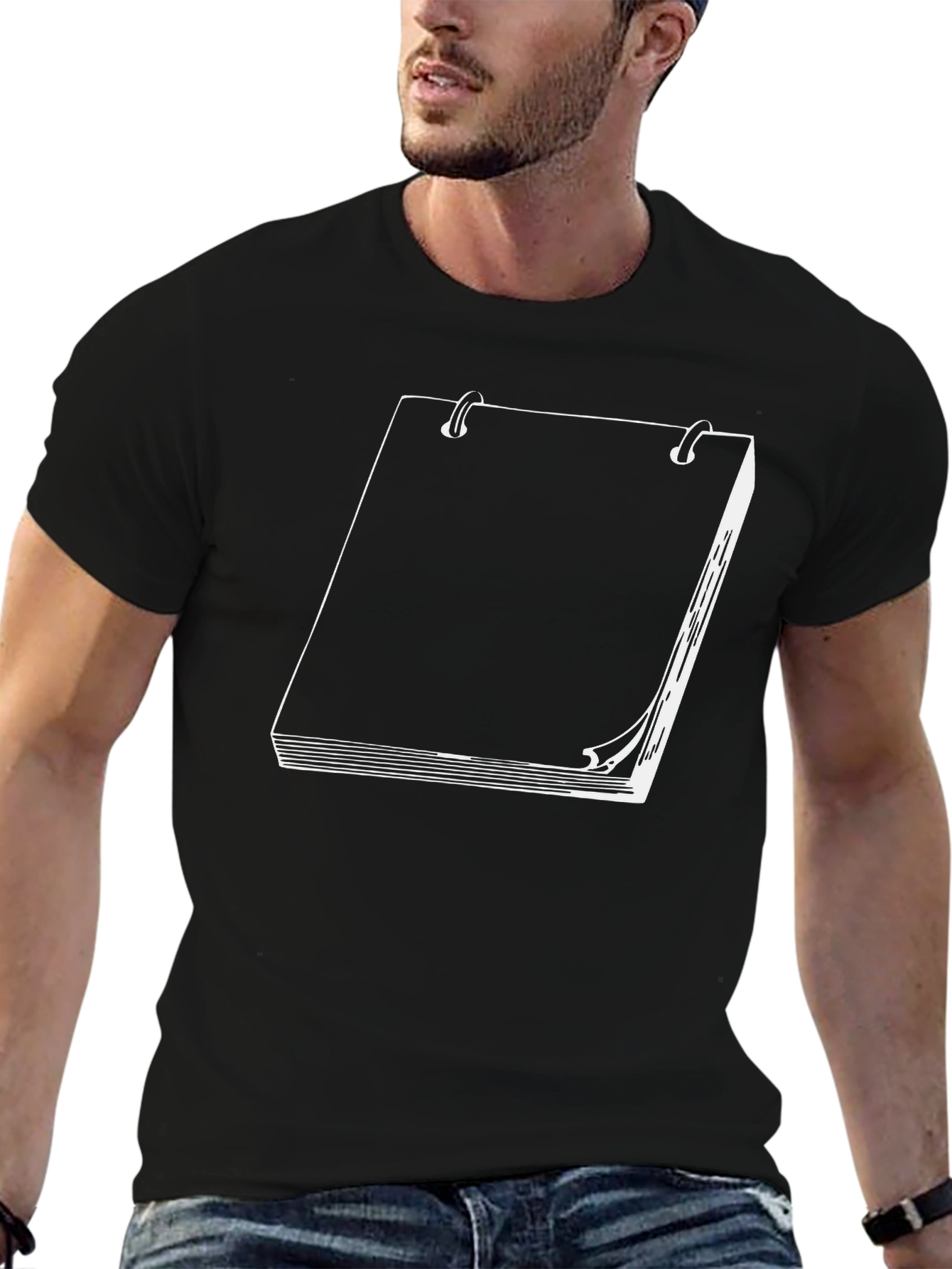 Sketchbook Graphic T-Shirt - Black Cotton Tee