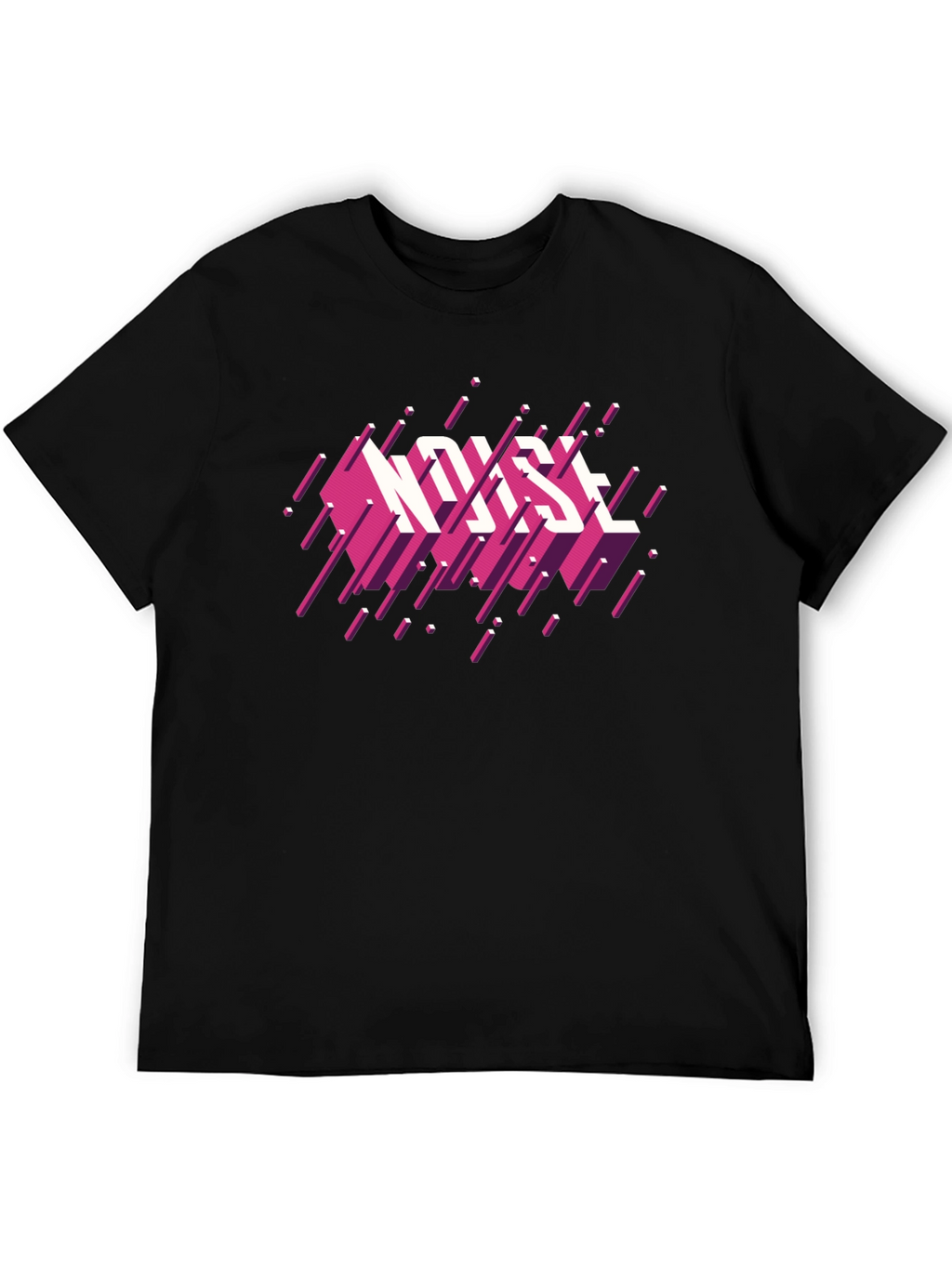 Retro Noise Graphic Black T-Shirt