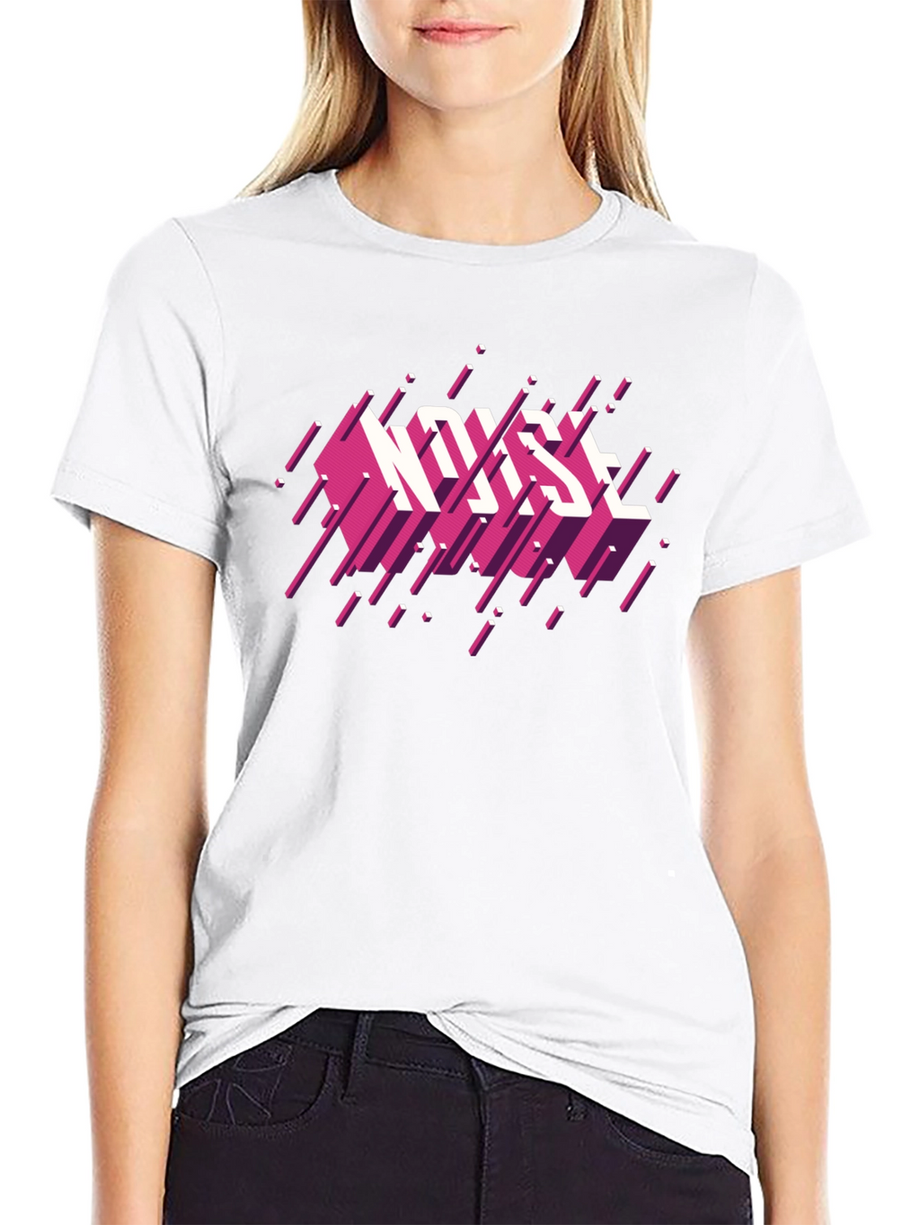 Retro Noise Graphic Black T-Shirt