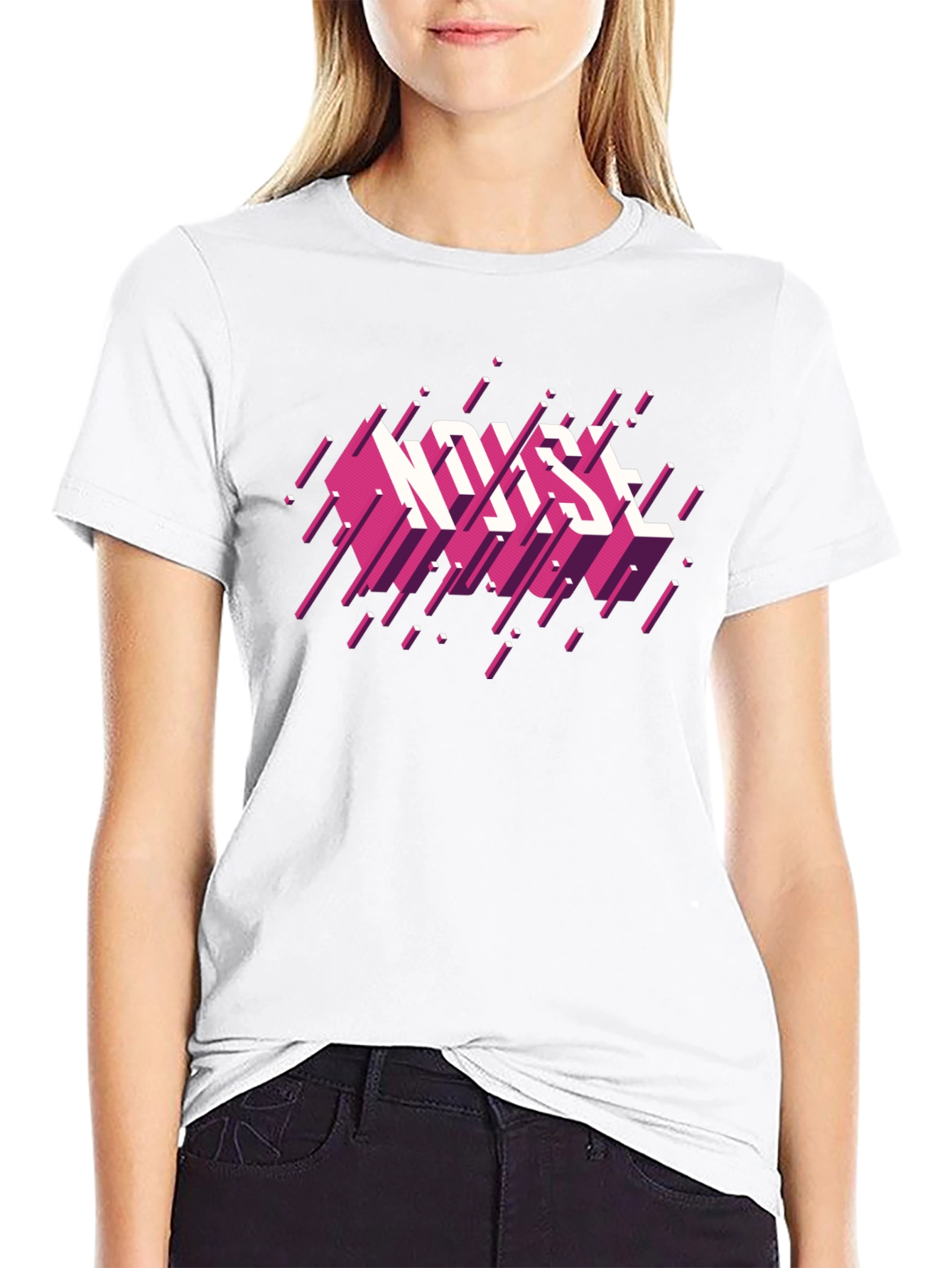 Retro Noise Graphic Black T-Shirt