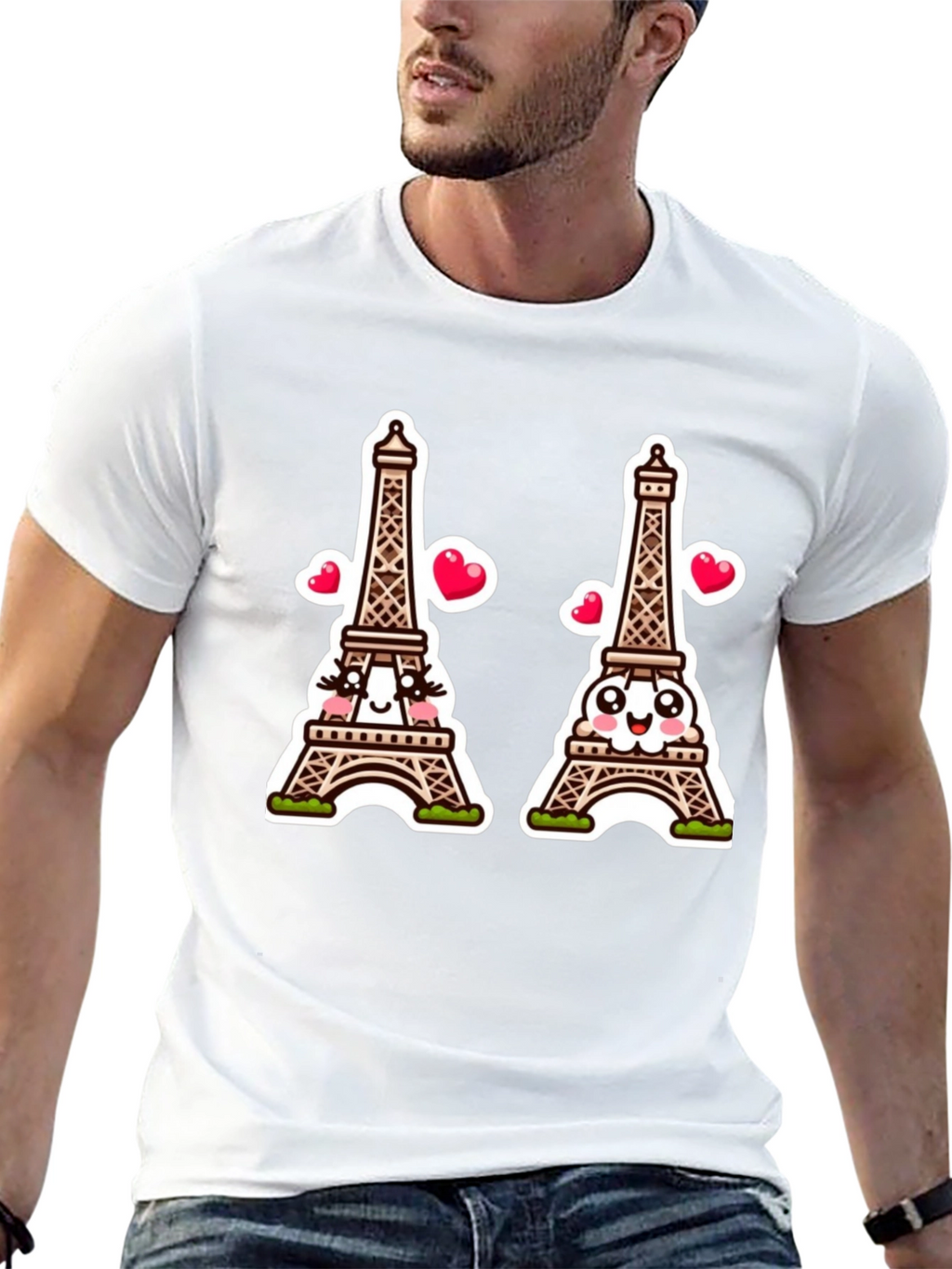 Parisian Love T-Shirt Eiffel Tower Cartoon