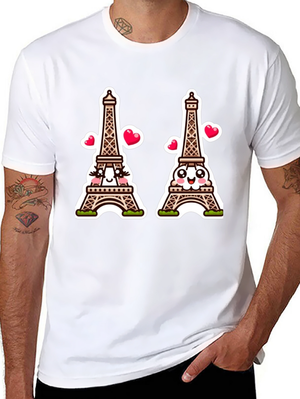 Parisian Love T-Shirt Eiffel Tower Cartoon