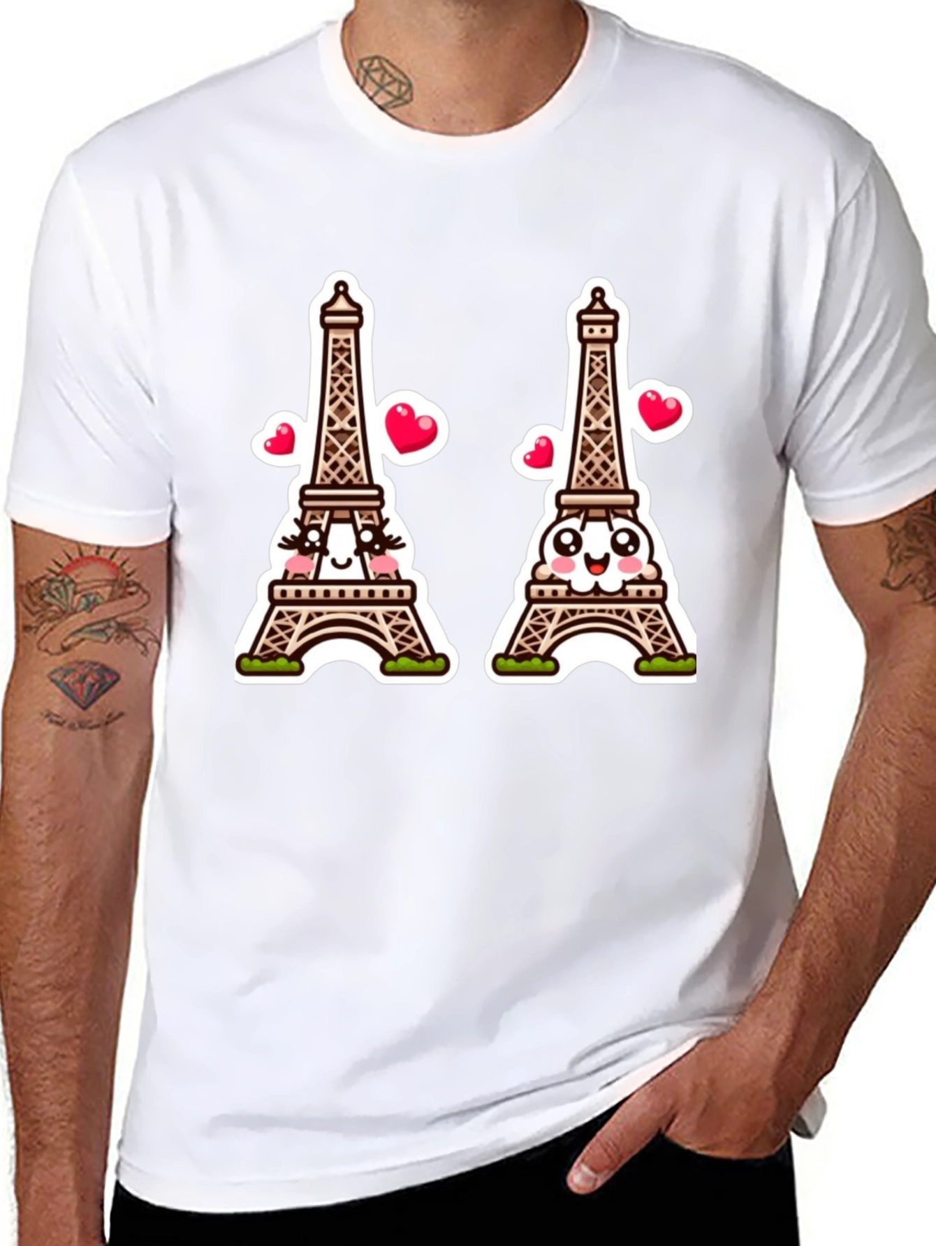 Parisian Love T-Shirt Eiffel Tower Cartoon