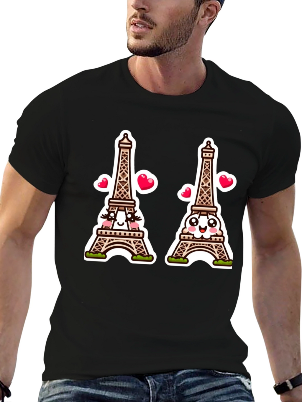 Parisian Love T-Shirt Eiffel Tower Cartoon