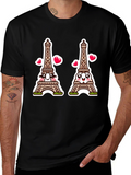 Parisian Love T-Shirt Eiffel Tower Cartoon