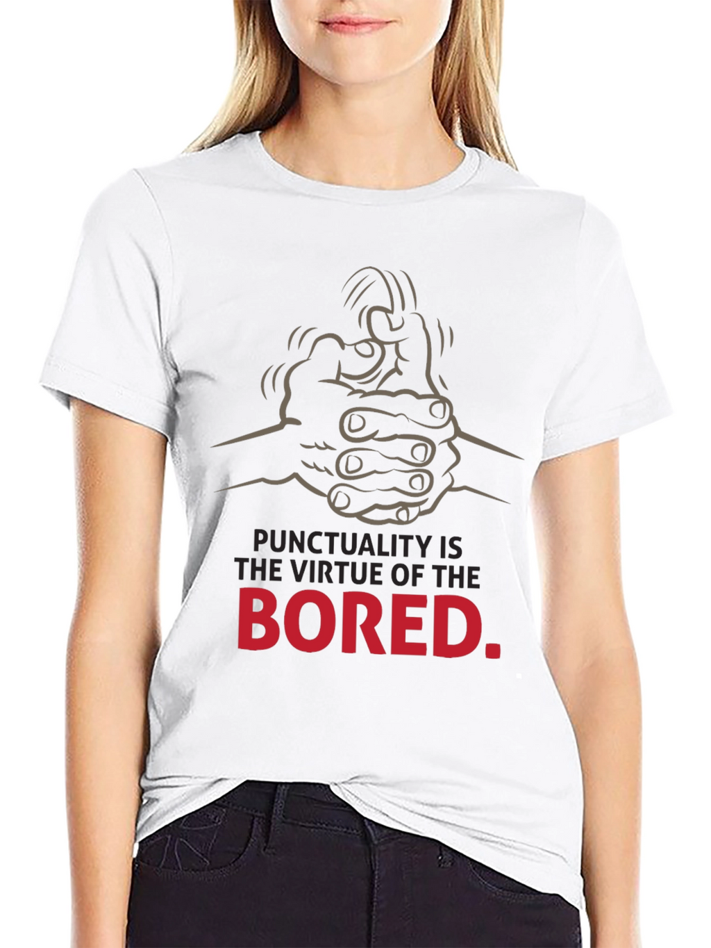 Punctuality is the Virtue of the Bored T-Shirt