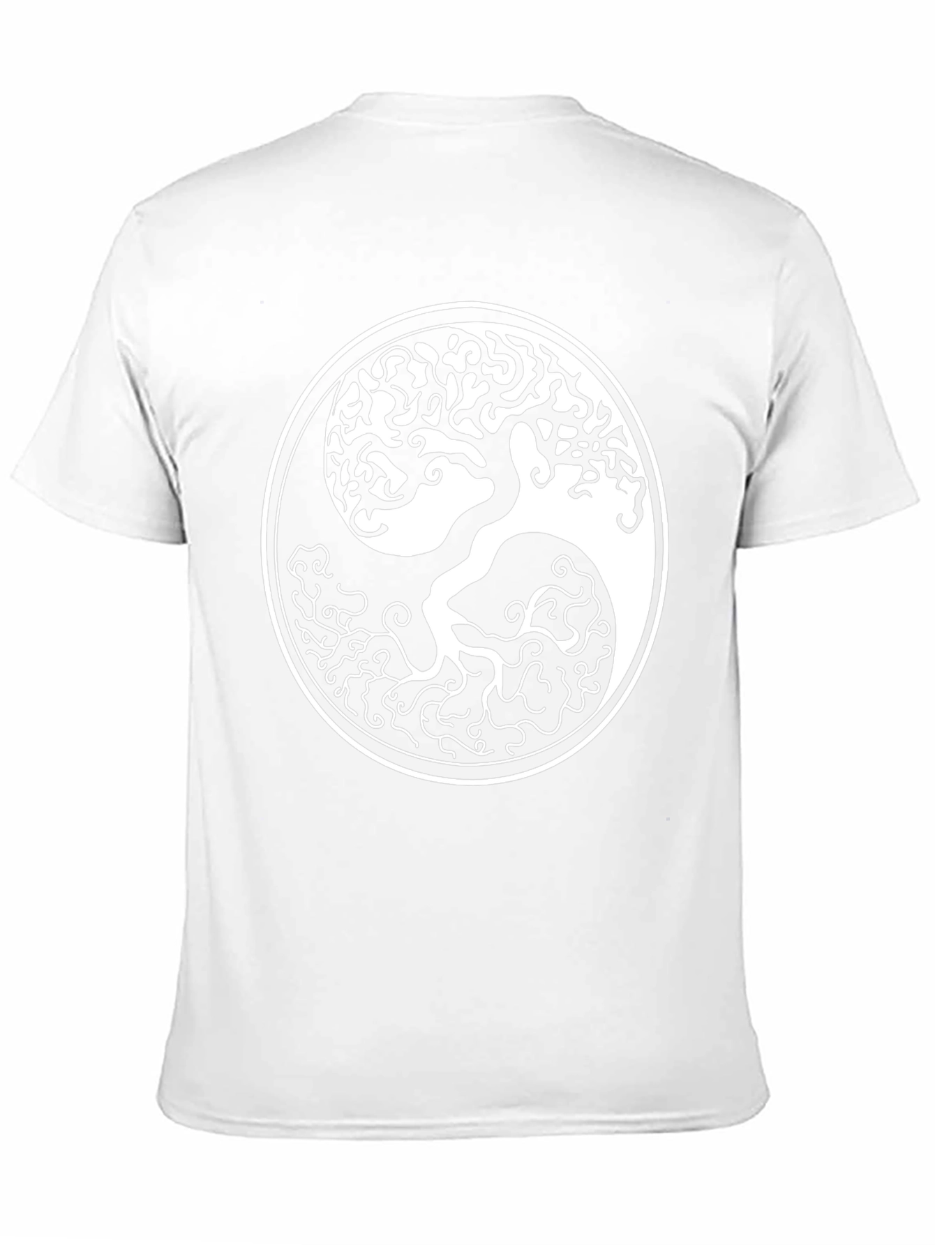 Yin Yang Tree Graphic T-Shirt - Stylish Black Tee