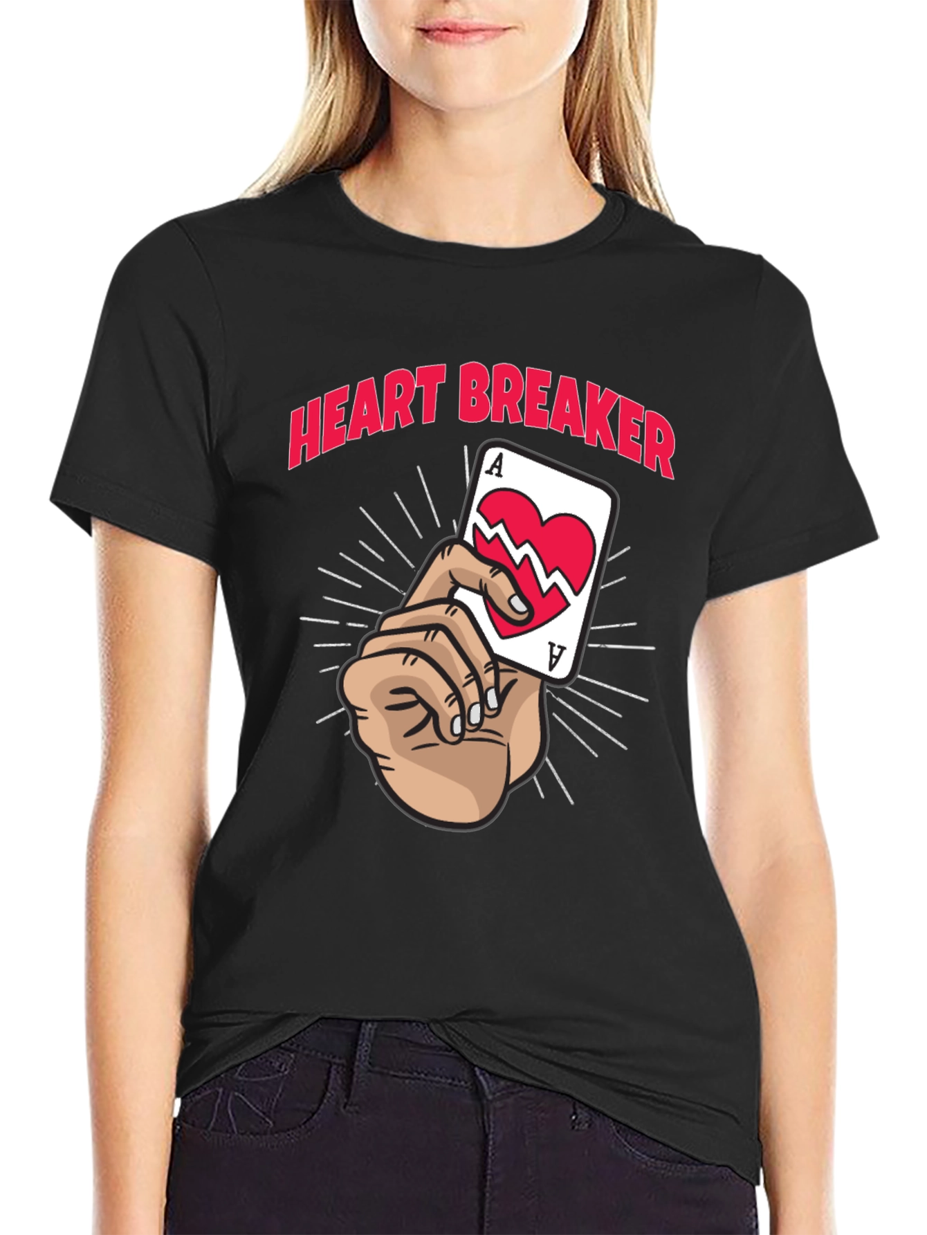 Heart Breaker Graphic Tee - Black