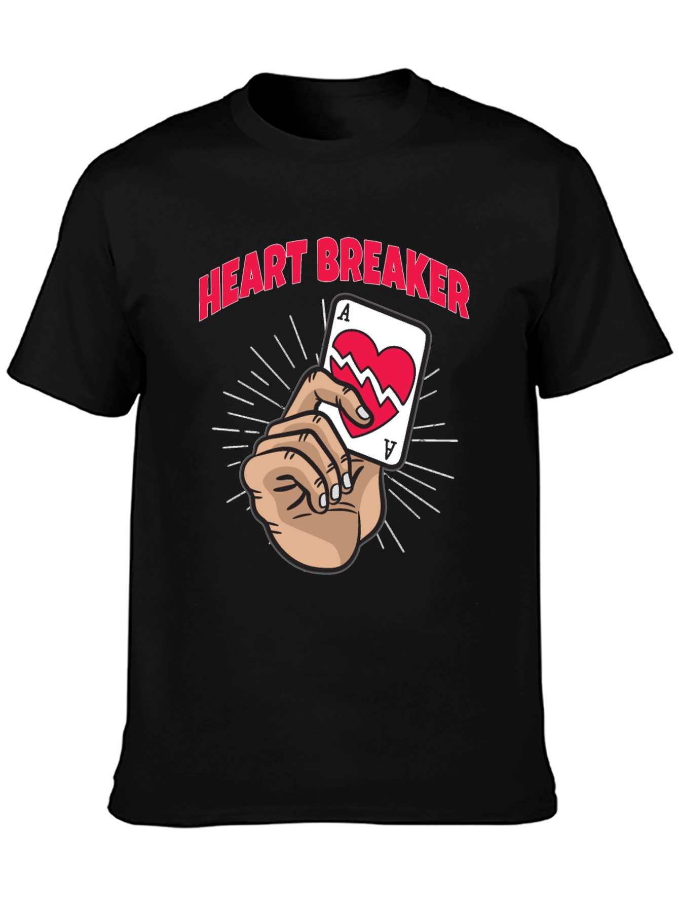 Heart Breaker Graphic Tee - Black