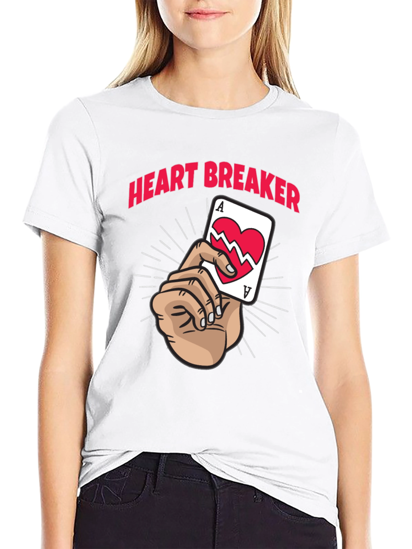 Heart Breaker Graphic Tee - Black