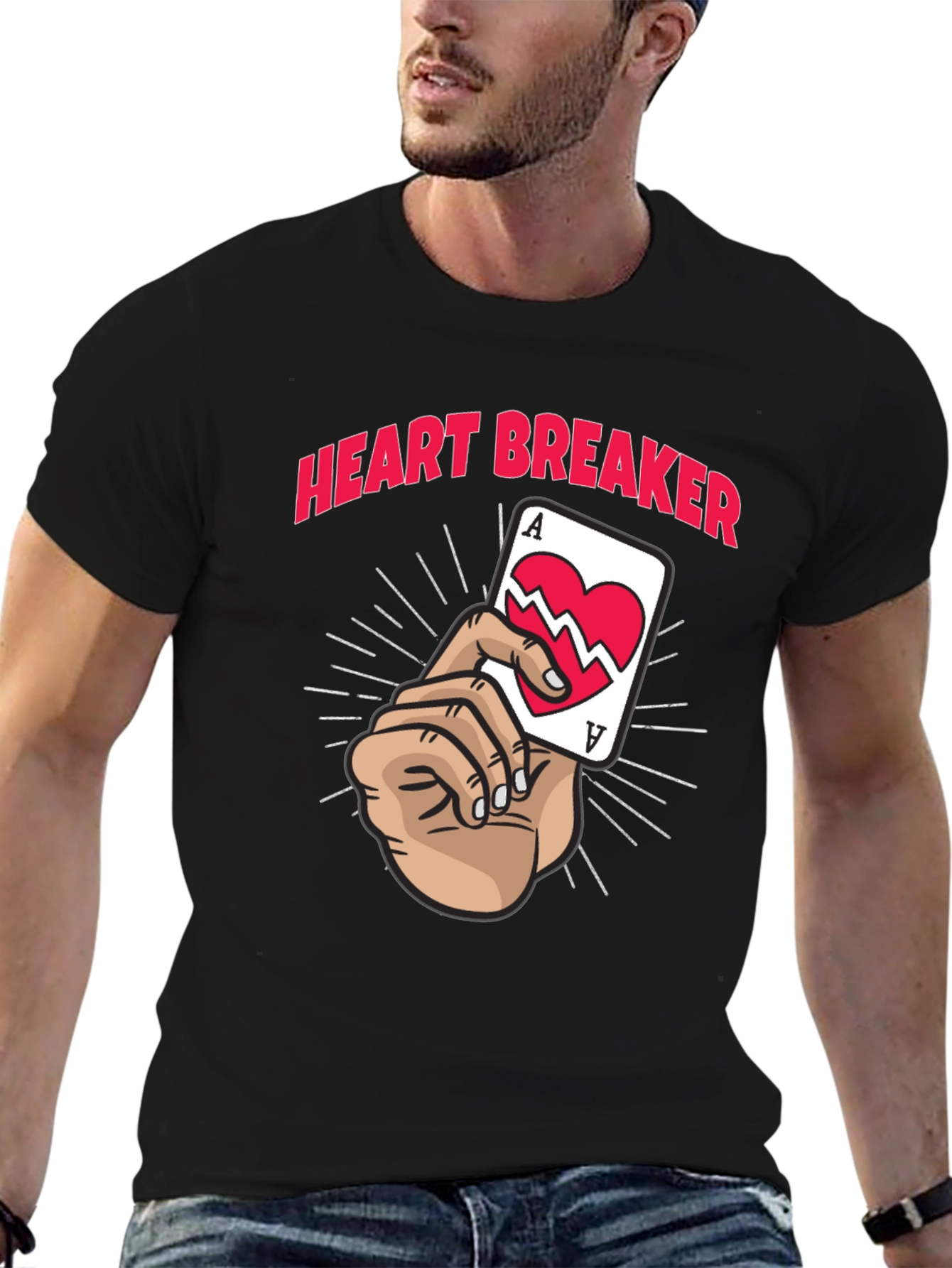 Heart Breaker Graphic Tee - Black