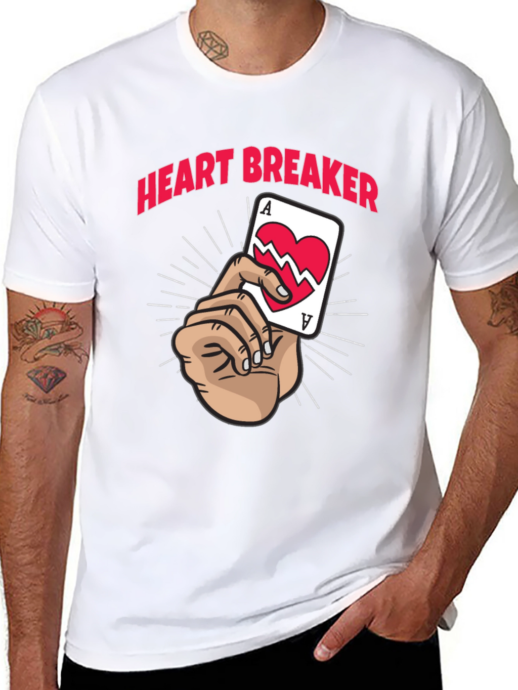 Heart Breaker Graphic Tee - Black
