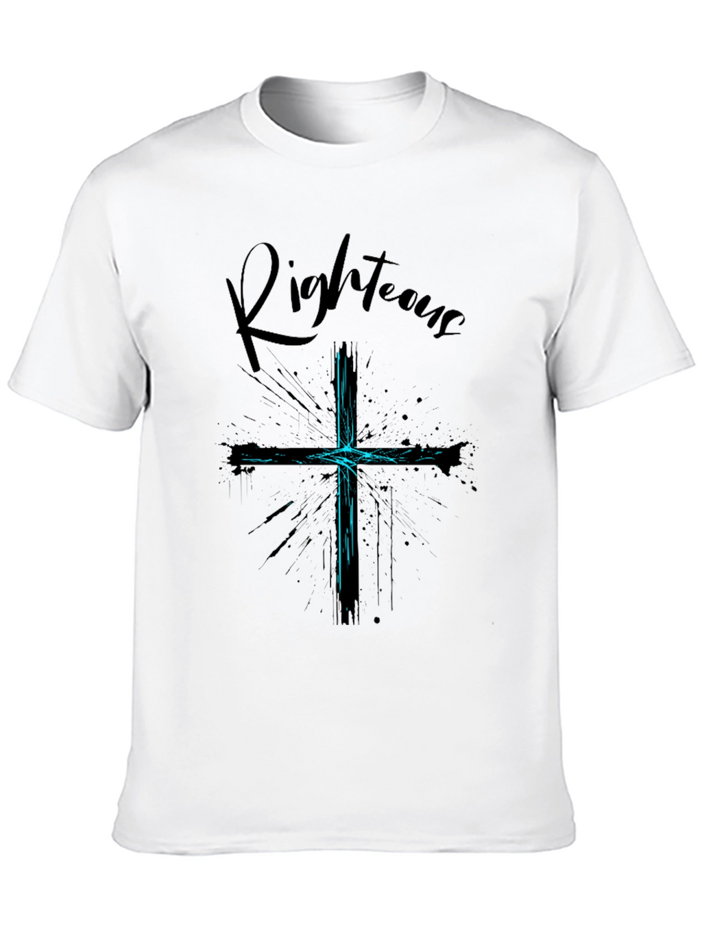 Righteous Cross Graphic Black T-Shirt