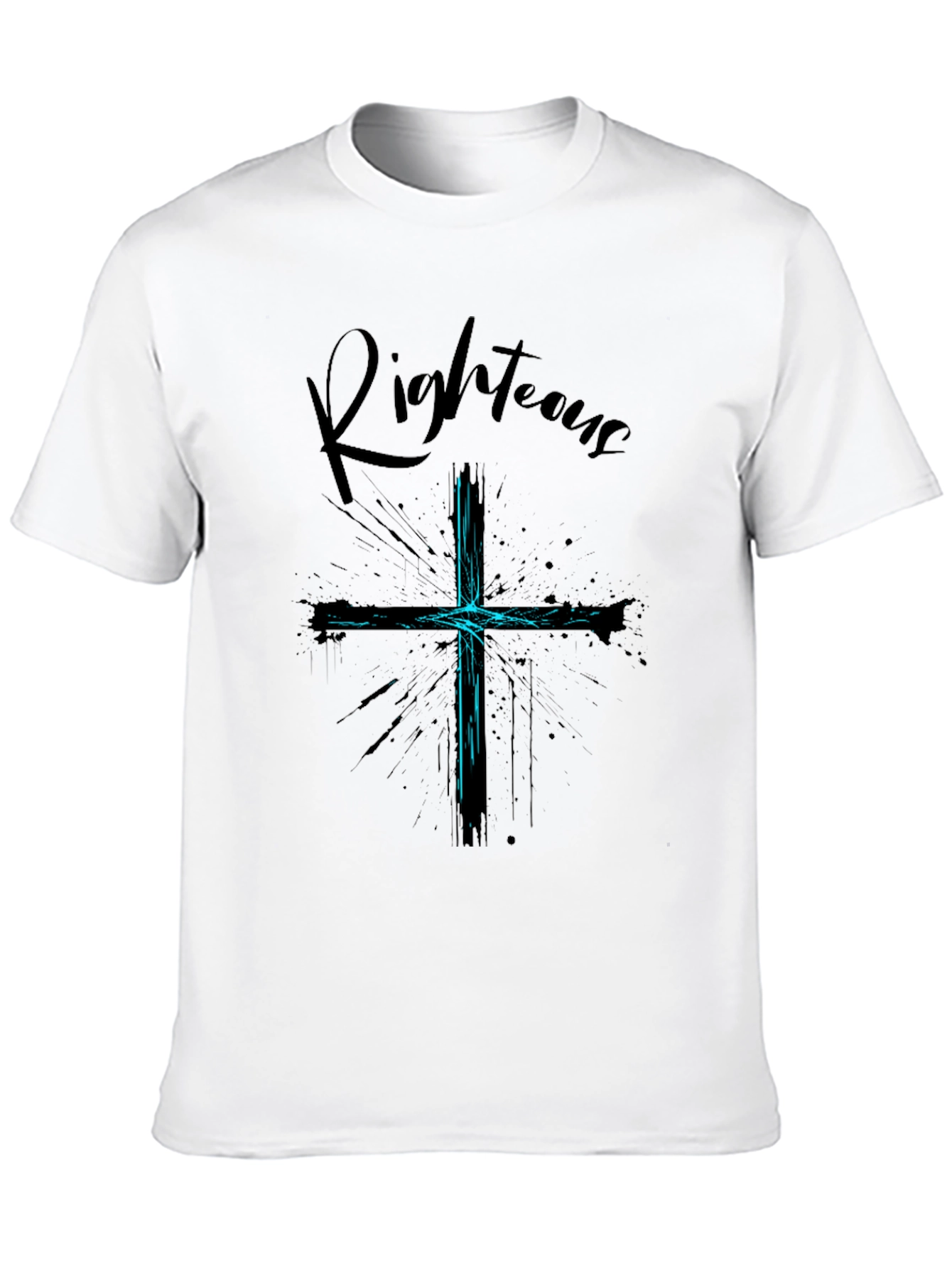 Righteous Cross Graphic Black T-Shirt