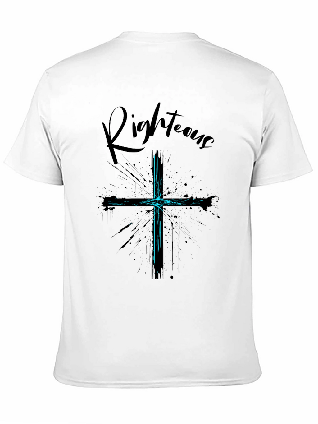 Righteous Cross Graphic Black T-Shirt