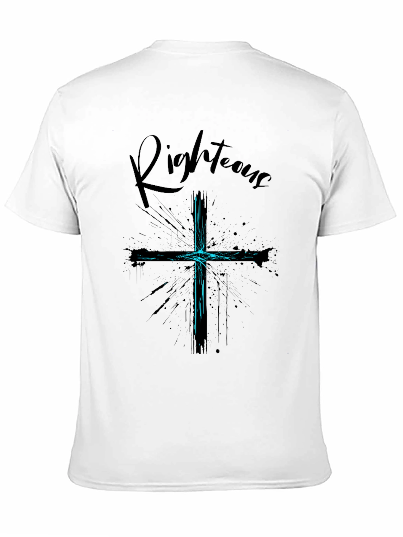 Righteous Cross Graphic Black T-Shirt