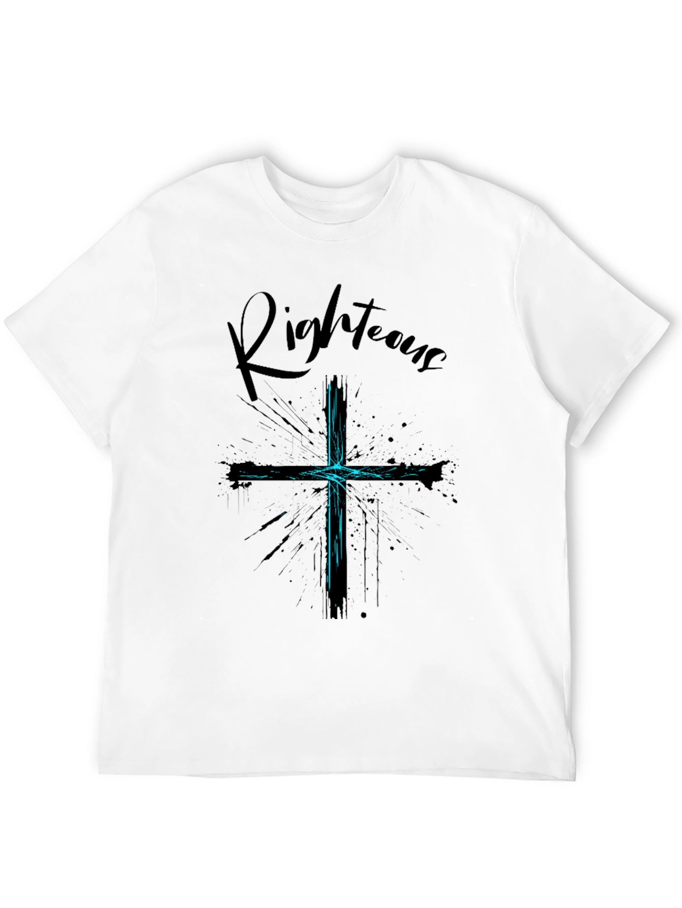 Righteous Cross Graphic Black T-Shirt