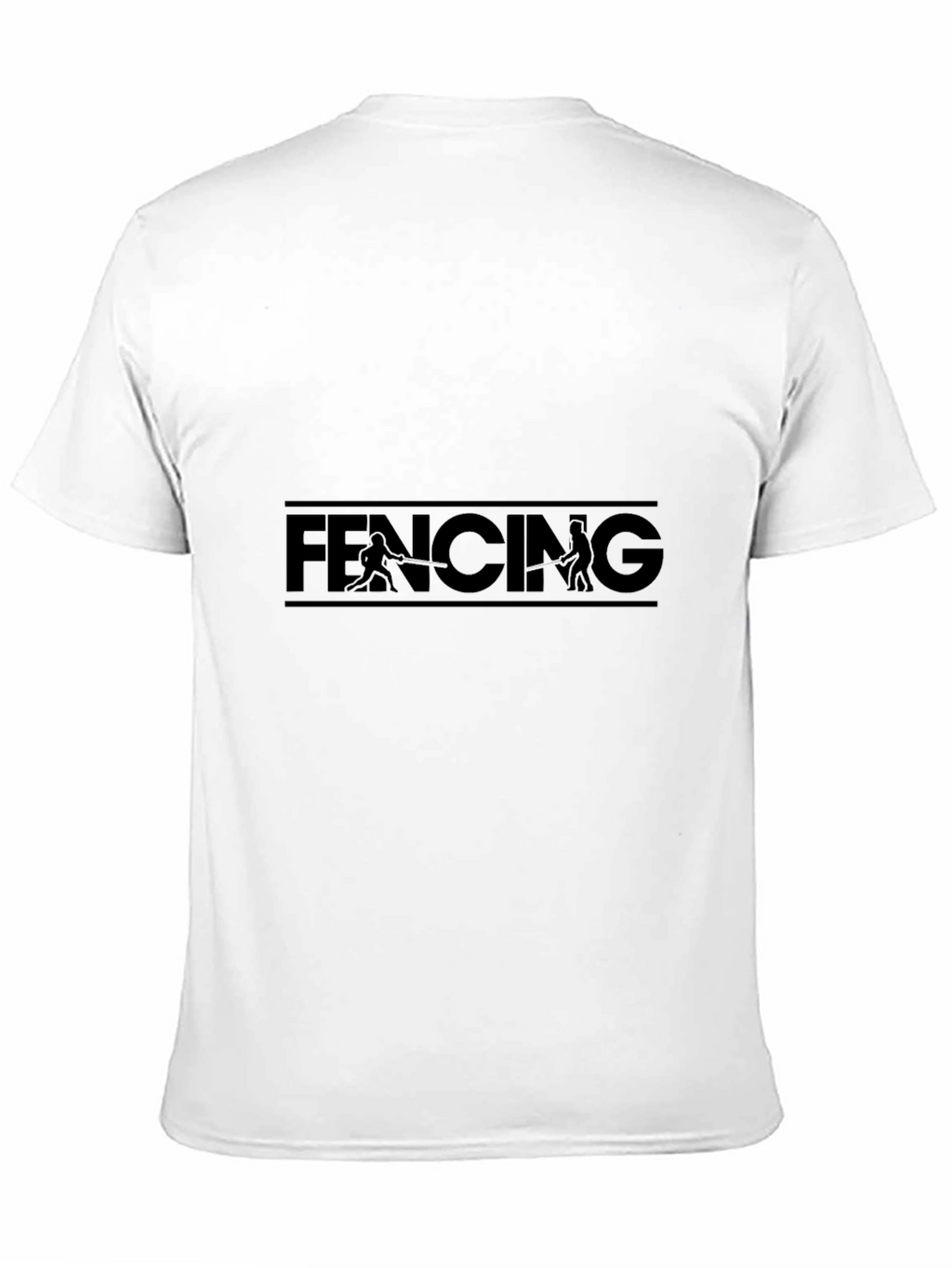 Fencing Graphic T-Shirt - Black Stylish Comfortable