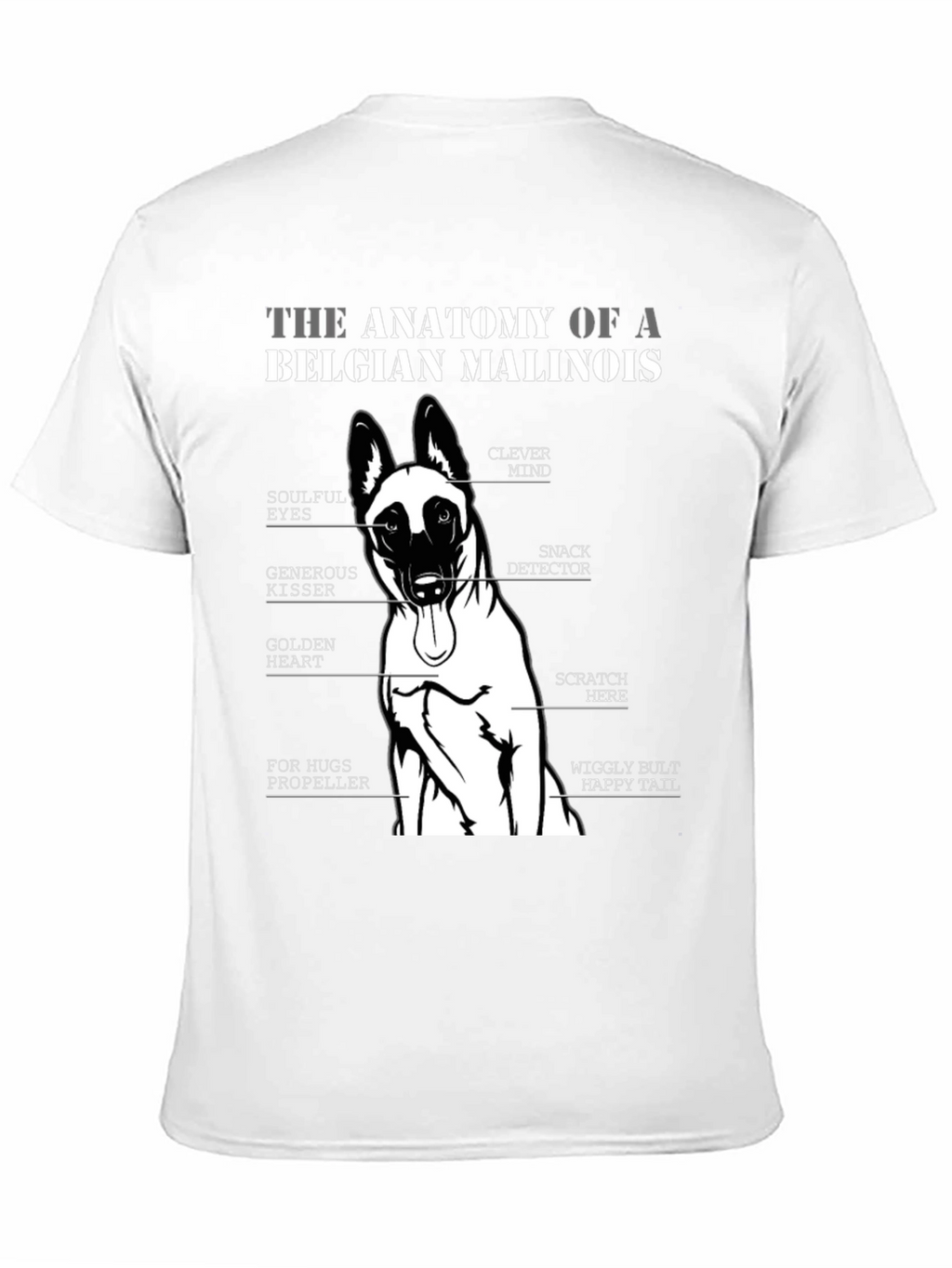 Belgian Malinois Anatomy T-Shirt - Dog Lover Gift