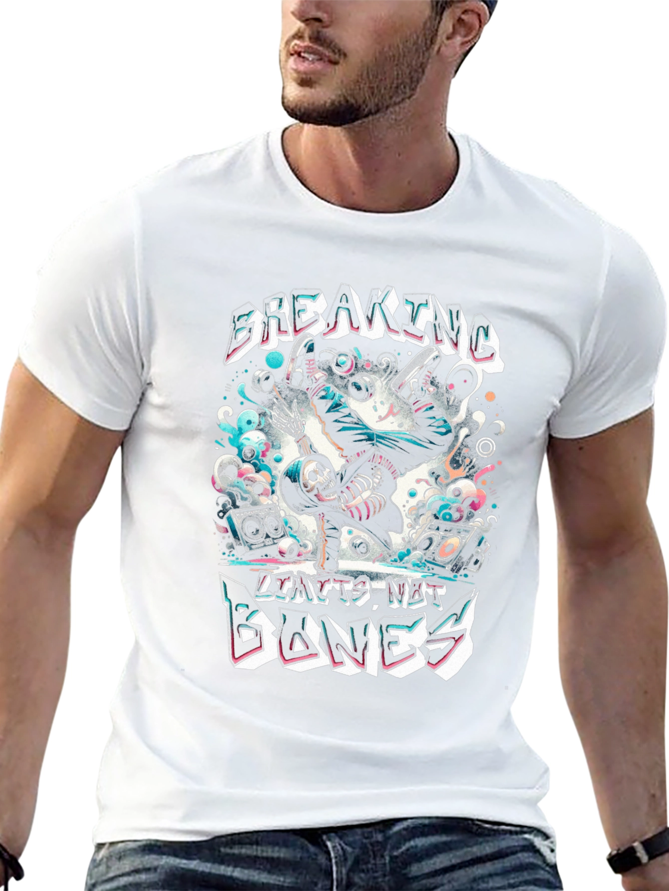 Breaking Bones Skeleton Graphic Tee